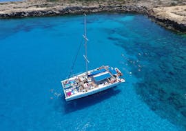 Photo of the Sailing Catamaran Trip from Protaras to the Blue Lagoon with Paphos Sea Cruises. 