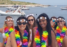 A group of girls during the Boat trip to Capo Gallo with Snorkeling & Aperitif with Mini Crociere in Barca Palermo.