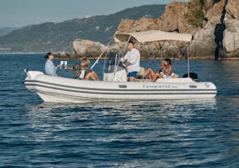 Picture of a RIB boat from the RIB boat rental service from Marina Yachting Cefalù up to 10 people.