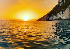 The sunset during the Sunset RIB Boat Trip to Porto Venere with Aperitif with Nautical Rent Boat Tour Porto Venere.