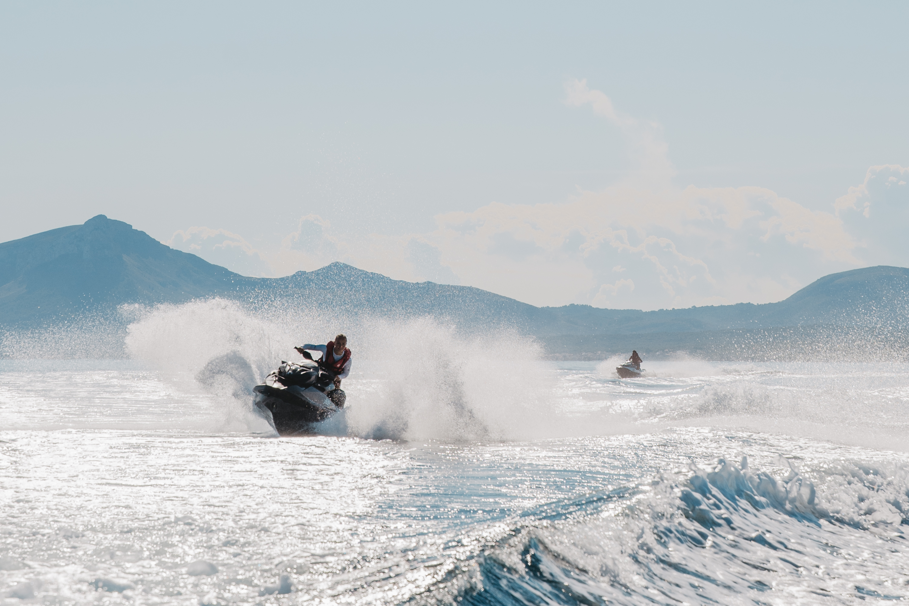Jetskiën in Alcúdia op Mallorca.