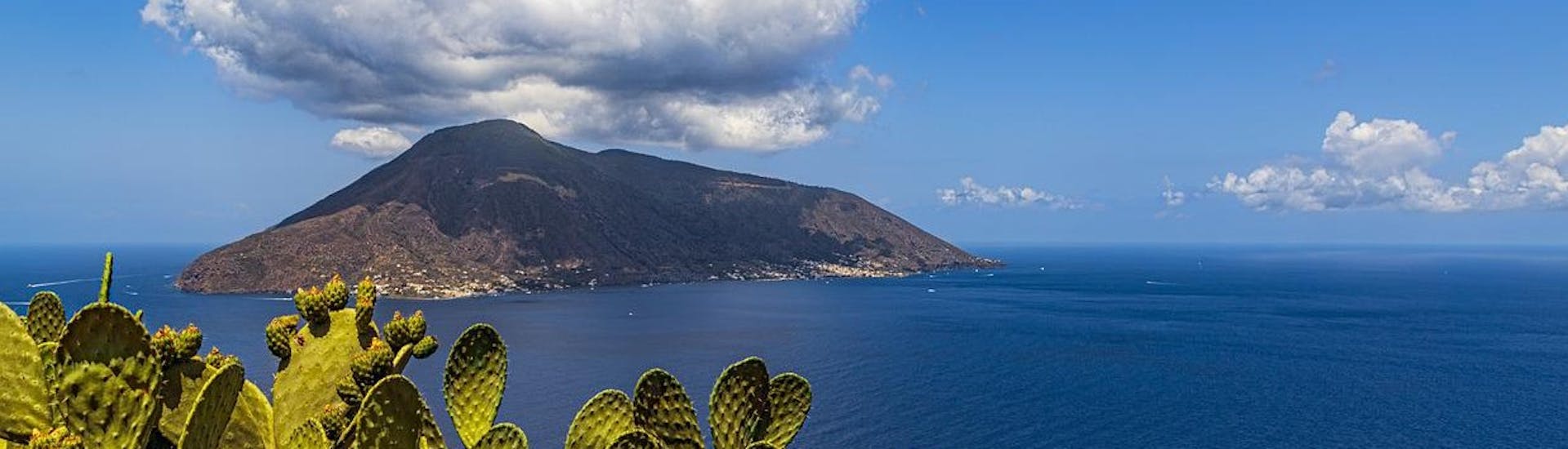 Breathtaking views of the island of Salina to visit during a private yacht trip from Cefalù to Salina with an aperitif with Margy Charter.