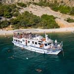 Our comfortable boat is what you you need for a Boat Trip from Punat to Plavnik Island with More Tours Punat.