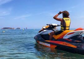 One of our guides enjoys a Jet Ski Safari along the coast of Platja d'Aro and s'Agaró with Lassdive.
