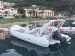 Private RIB-boat trip to Zingaro and Scopello with swimming stops from Marina Yachting Castellammare del Golfo.