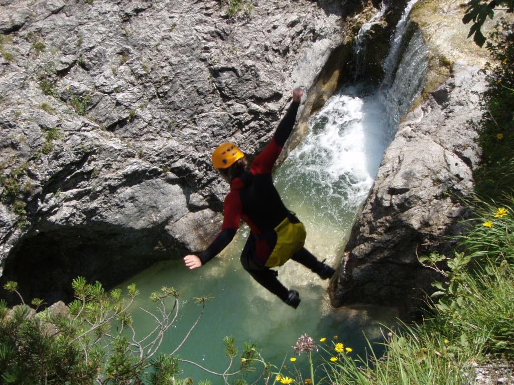 Jump into the water pool, White Mountain