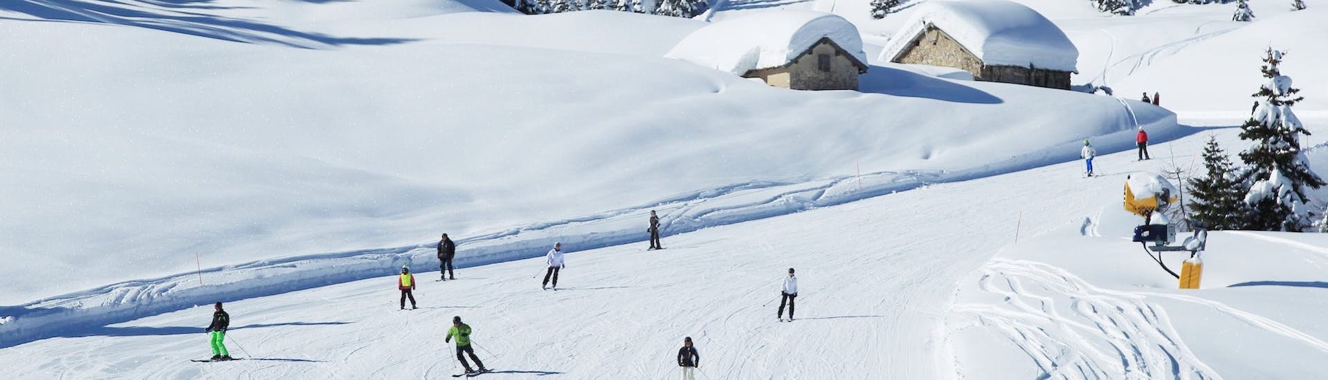 Pistes où ont lieu les Cours particuliers de Snowboard pour Adultes de Tous Niveaux avec la Scuola Italiana Sci Folgaria-Costa.