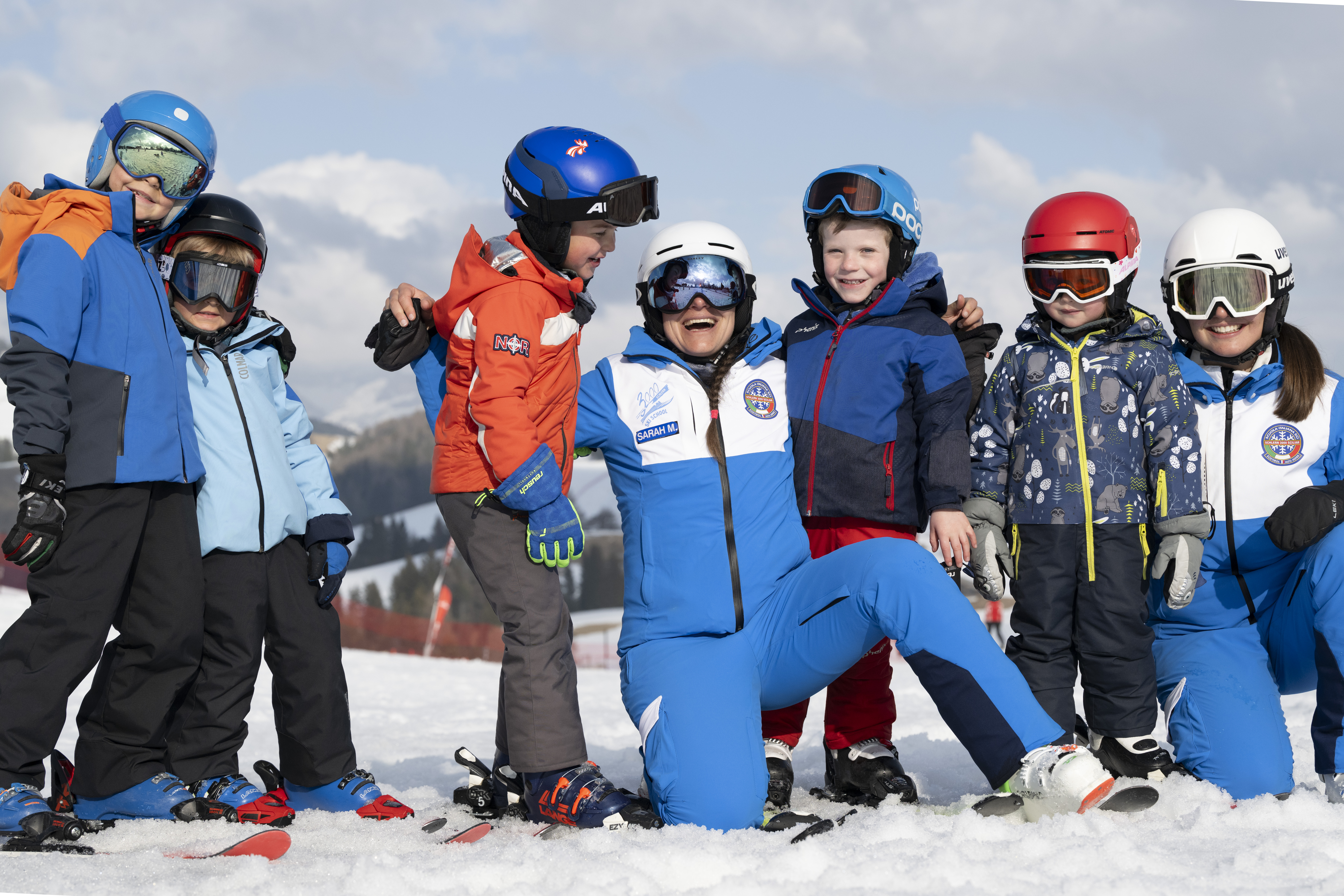Clases de esquí para niños a partir de 5 años para todos los niveles.