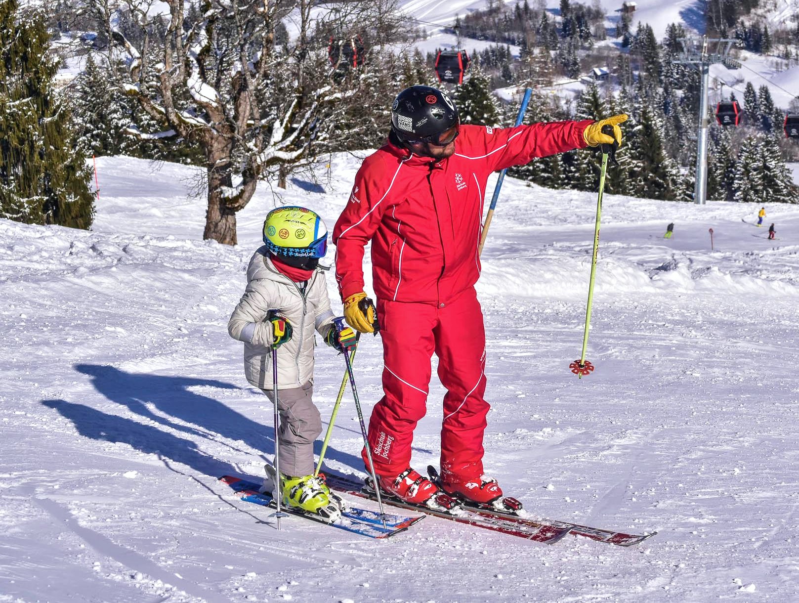 Skilessen voor Kinderen (3-12 jaar) voor Beginners - Halve dag met Ski School Jochberg.