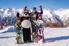 Lezioni di Snowboard a partire da 4 anni principianti assoluti con Skischule Grächen - Zenklusen Sport.