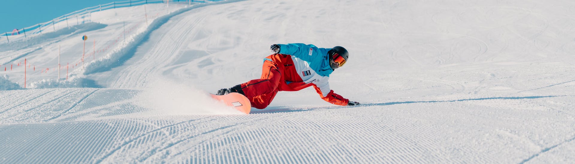 Privé snowboardlessen vanaf 6 jaar voor alle niveaus met Heli's Skischule Saalbach-Hinterglemm.