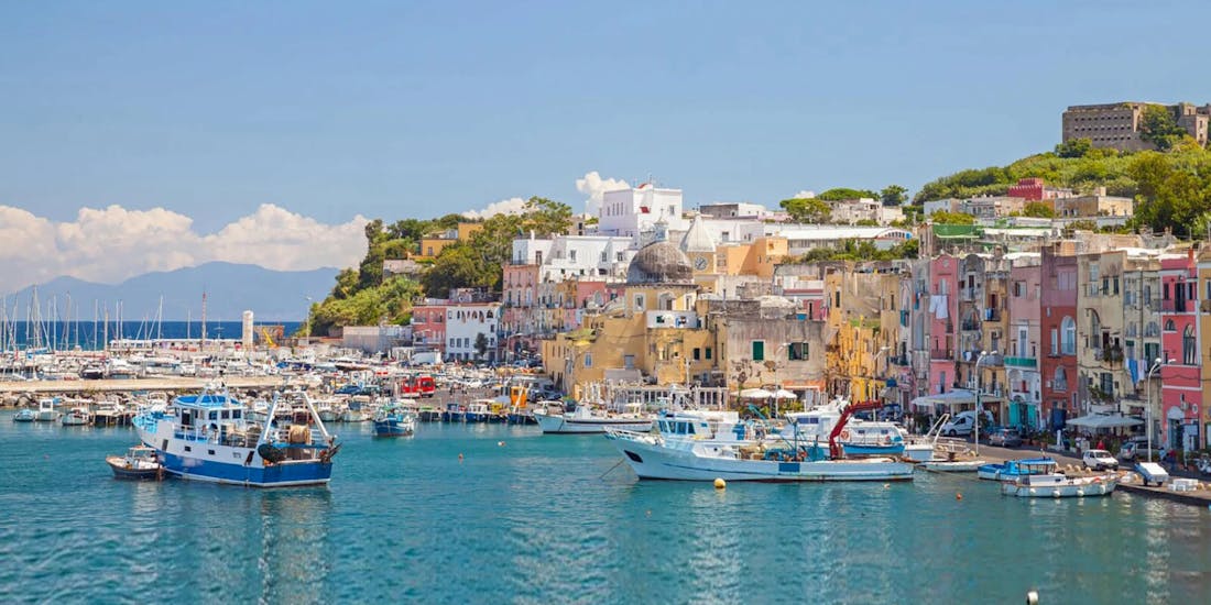 Procida, one of the main attractions of the Boat Trip to Procida with Swimming and Lunch with Alcione Boat Ischia.