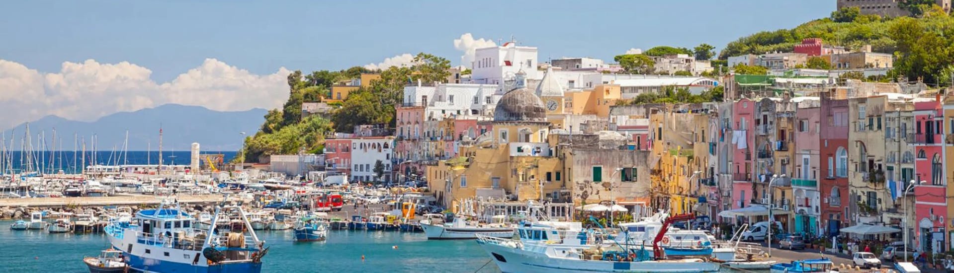 Procida, one of the main attractions of the Boat Trip to Procida with Swimming and Lunch with Alcione Boat Ischia.
