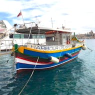 The boat used during the Boat Trip along the Harbours of Valletta and Marsamxett with Luzzu Cruises Malta.