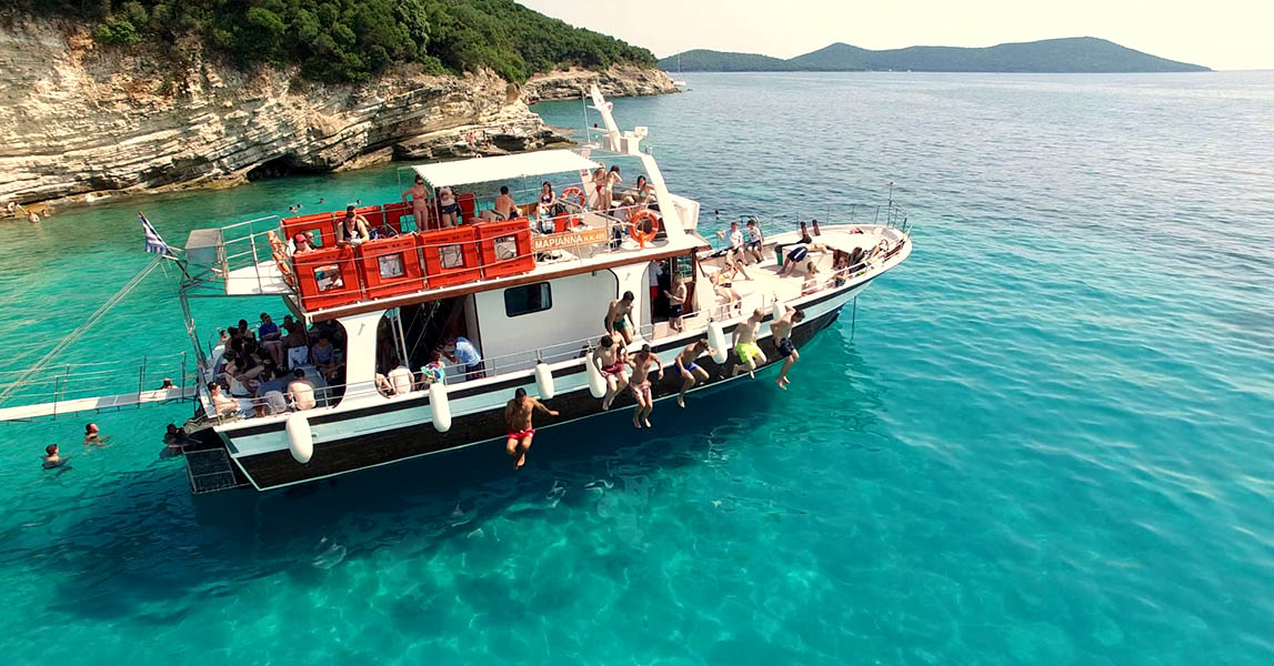 kavos boat trip blue lagoon