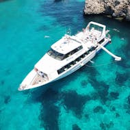 The boat used by Luzzu Cruises Malta during the Boat Trip from Sliema to Comino and Blue Lagoon.