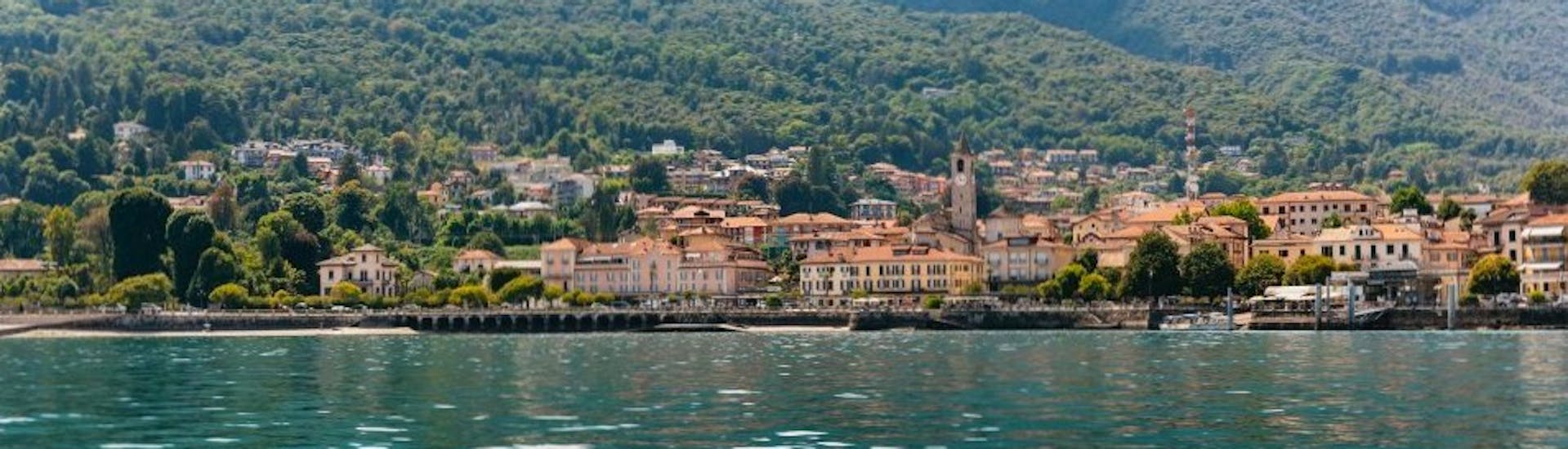 View from the boat with Private Boat Trip from Stresa to Santa Caterina del Sasso.