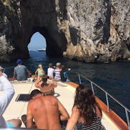 View of the Faraglioni during the boat Trip from Salerno to Capri with Lunch with Salerno Incoming.