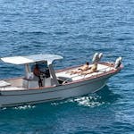 Blick auf das Boot während der Privaten Bootstour von Salerno zur Amalfiküste mit Mittagessen mit Salerno Incoming.