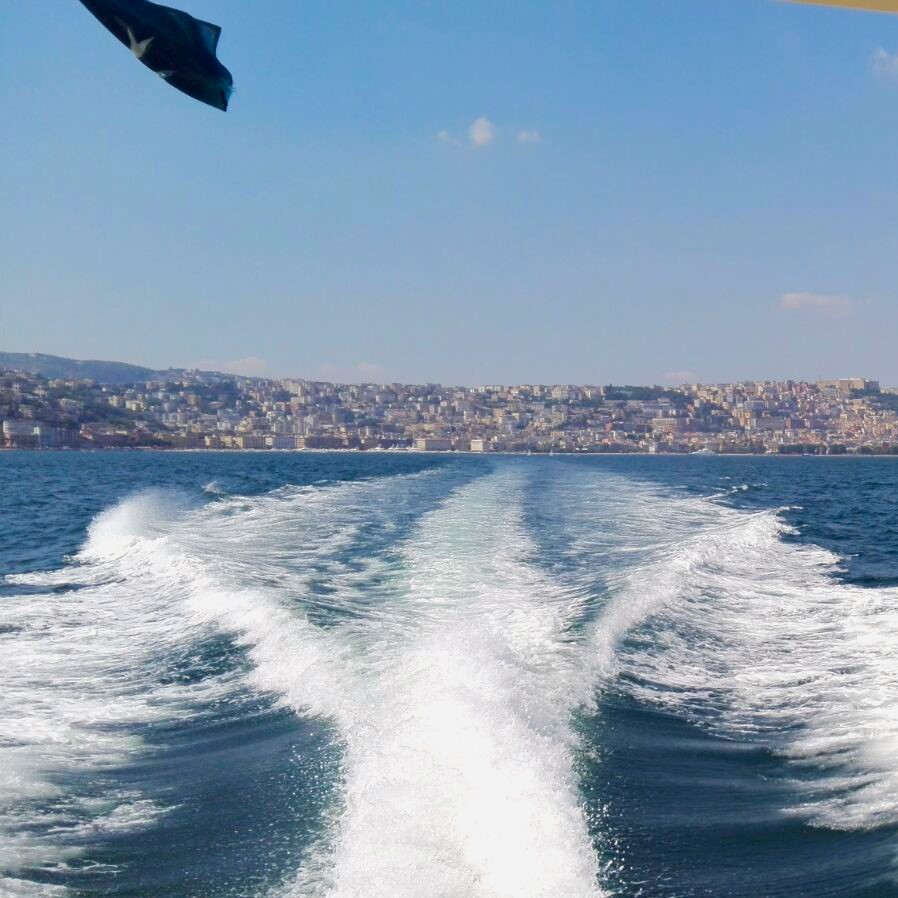 A view of the sea from one of the morgans's boat during the Private Boat Trip from Sorrento to Capri with Apéritif & Snorkeling with the morgans.