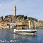 The Sea Ray SPX 210 boat during a boat Rental in Rovinj (up to 12 people) with Rent A Boat.