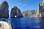 Foto von der Insel Capri während der Bootstour von Salerno zur Insel Capri.
