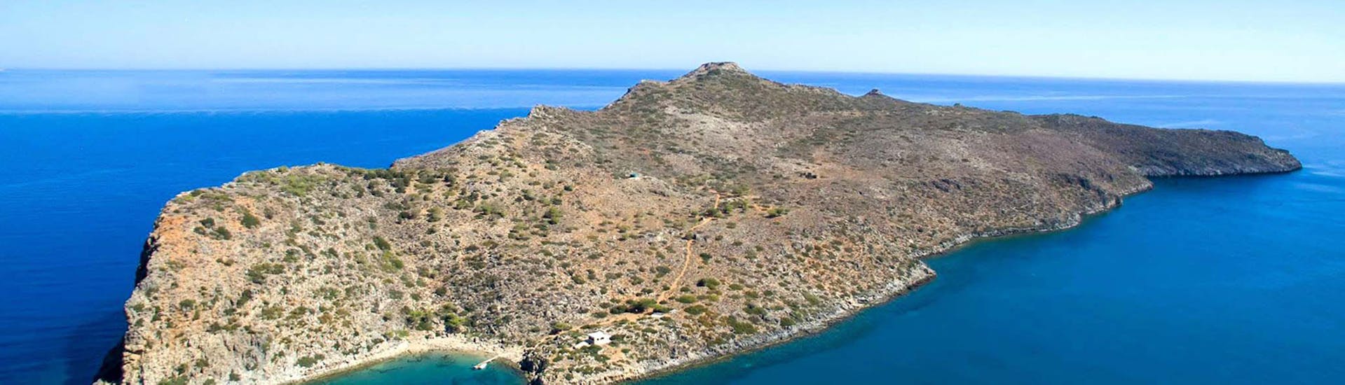 One of the islands where you will go during the Boat Trip from Chania to Agioi Theodoroi & Lazaretta with Manos Cruises Chania.