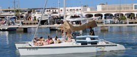 Una barca del Noleggio barche a Formentera con skipper (fino a 11 persone) con Barco Rent Formentera.