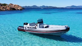 A RIB boat from Dream Rental Boat of the RIB Boat Rental in Porto Rotondo (up to 8 people).