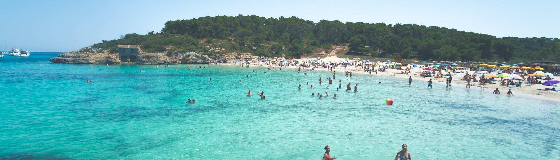A beach that you can see with a boat rental in Can Pastilla in Mallorca (up to 6 people) with Alize Boats.