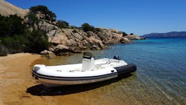 One of the RIB Boats from Zonza Boat Rental for the RIB Boat Rental in Cannigione (up to 7 people) with Zonza Boat Rental Cannigione.