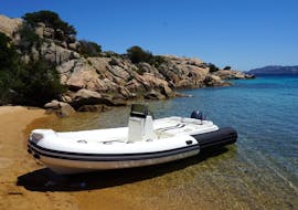 One of the RIB Boats from Zonza Boat Rental for the RIB Boat Rental in Cannigione (up to 7 people) with Zonza Boat Rental Cannigione.