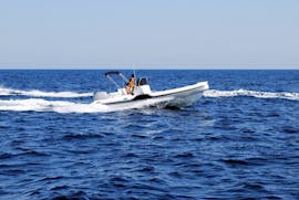 View of the RIB that you can rent with the RIB Boat Rental in Porto Rotondo (up to 8 people) with New Day Porto Rotondo.