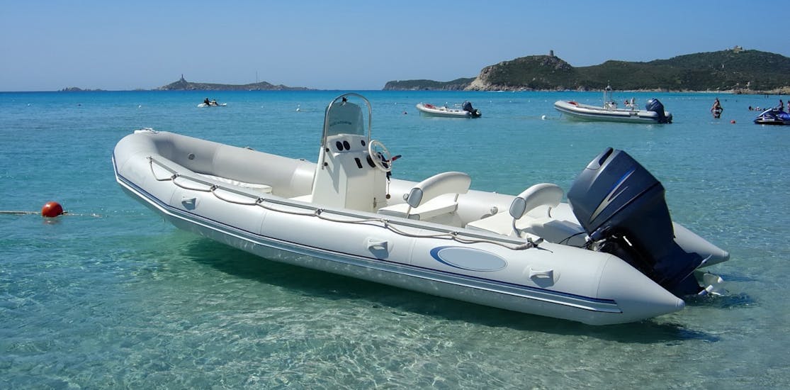 View of the RIB that you can rent with the RIB Boat Rental in Porto Rotondo (up to 8 people) with New Day Porto Rotondo.