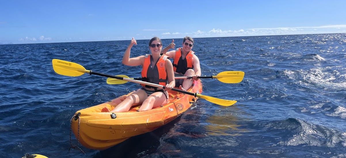 Kajaktocht naar het natuurreservaat van Garajau op Madeira met snorkelen.