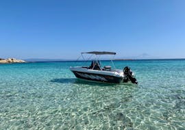 Alquiler de barco en Ormos Panagias - Vourvourou, Isla de Diaporos & Blue Lagoon (Diaporos) con Luxury Sport Cruise Halkidiki.
