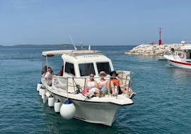 Boot gebruikt tijdens de boottocht vanuit Fažana rond het Nationaal Park Brijuni met Elen Taxi Boat Fažana.