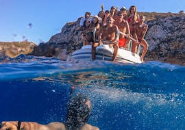 The participants of the Private RIB Boat Trip to Favignana & Levanzo from Trapani with Tourist Lines Egadi.