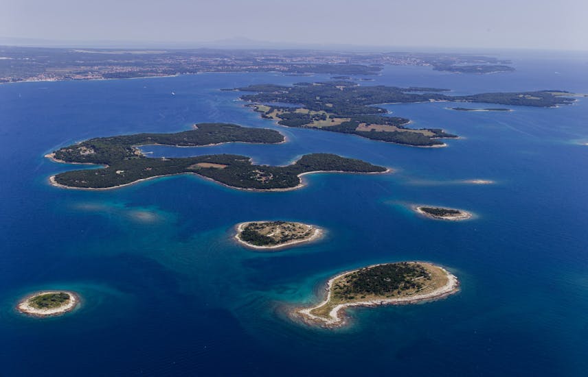Landscape of the Brijuni Islands during Private boat trip around the Brijuni Islands by Elen Taxi Boat Fažana.