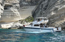 Boot gebruikt tijdens de Boottocht van Bonifacio naar de Lavezzi-archipel met lunch en zwemmen met Briseis Croisières Bonifacio.