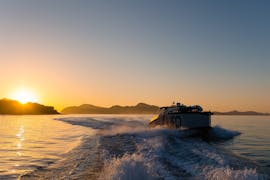 Boot gebruikt tijdens boottocht bij zonsondergang vanuit Dubrovnik met Marinero Dubrovnik.