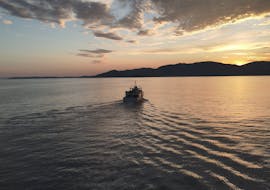 Vue lors de la Balade en bateau au coucher de soleil depuis Le Lavandou avec Dégustation avec Vedettes Îles d'Or & Le Corsaire.