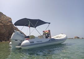 The RIB boat used by Forte Mare Agrigento during the RIB Boat Rental in Agrigento (up to 11 people) with Skipper.