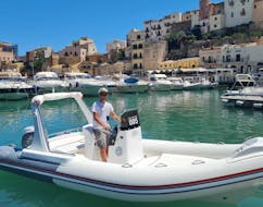 Il gommone che potete noleggiare di Sicily Boat Dreams Castellammare con il Noleggio gommoni a Castellammare del Golfo (fino a 7 persone).