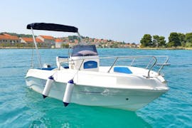 The Blumax boat during the Boat Rental in Castellammare del Golfo (up to 6 people) with Passione Blue Castellammare del Golfo.