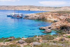 The Turkish gulet used during the Gulet Boat Trip around Malta with Stops at Comino & Blue Lagoon from Sliema with Hera Cruises Sliema.