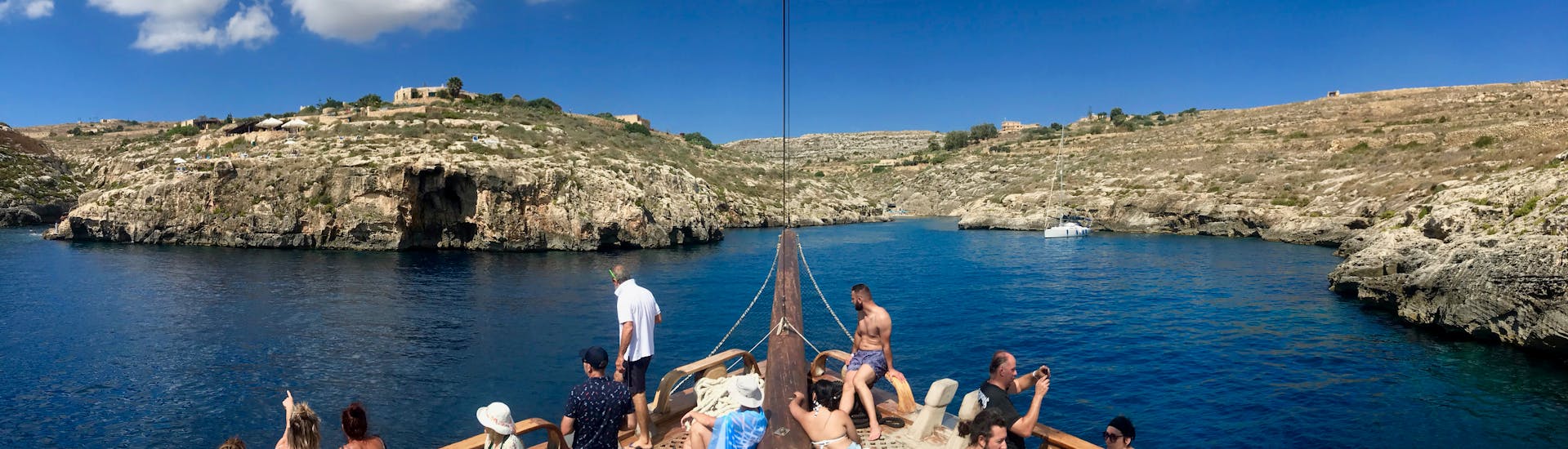 Vista dalla barca durante la Gita in barca alle Tre Isole con sosta per nuotare con Supreme Travel Malta