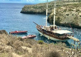 Unser Boot während der Bootstour zu den 3 Inseln mit Schwimmstopp mit Supreme Travel Malta