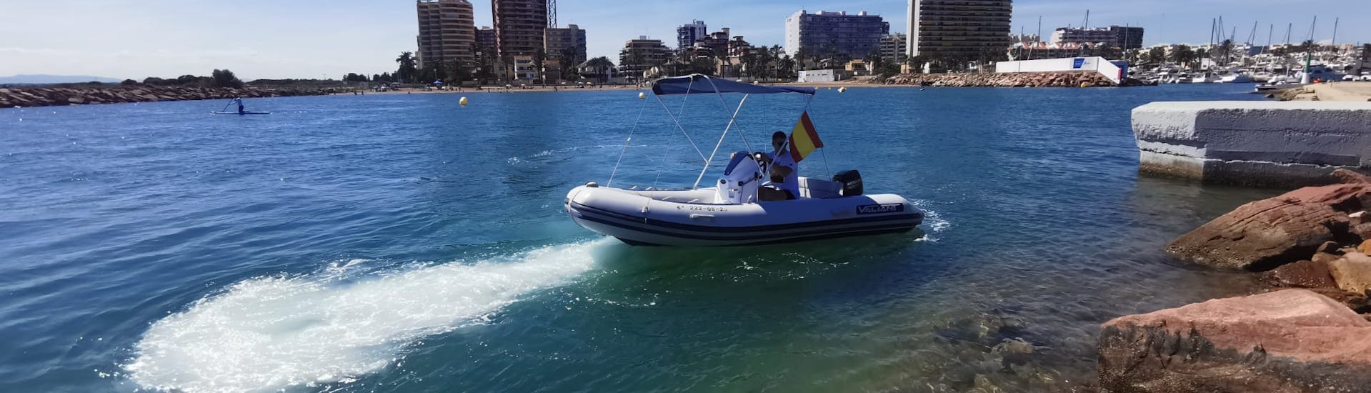 RIB Boat Rental in La Pobla de Farnals, Valencia (up to 7 people) without Licence.