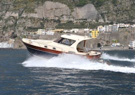 Our boat Vivila during the Boat Trip to Capri and its Caves with Swimming Stop & Welcome Drink from Seremar srl Sorrento.